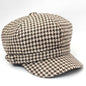 Newsboy Hat - Houndstooth, Brown & Black