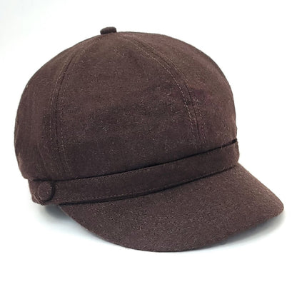 Newsboy Hat - Solid Color, Grey & Brown