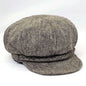 Newsboy Hat - Braided, Brown & Black