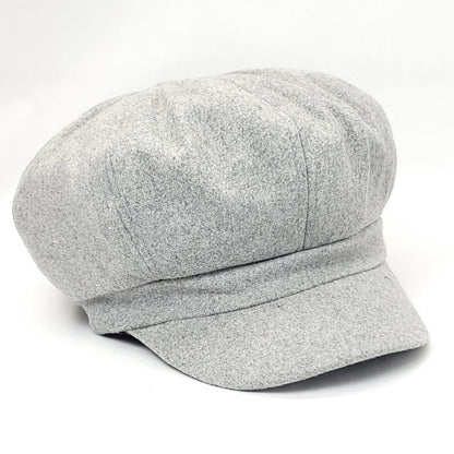 Newsboy Hat - Solid Colour, Light Grey & Grey