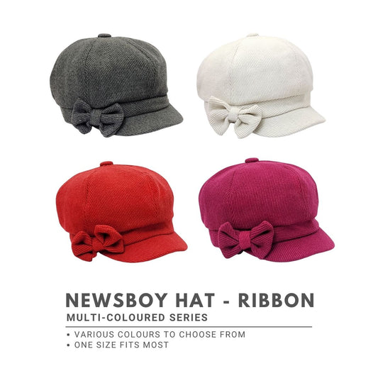 Newsboy Hat - Ribbon, Multi-Coloured