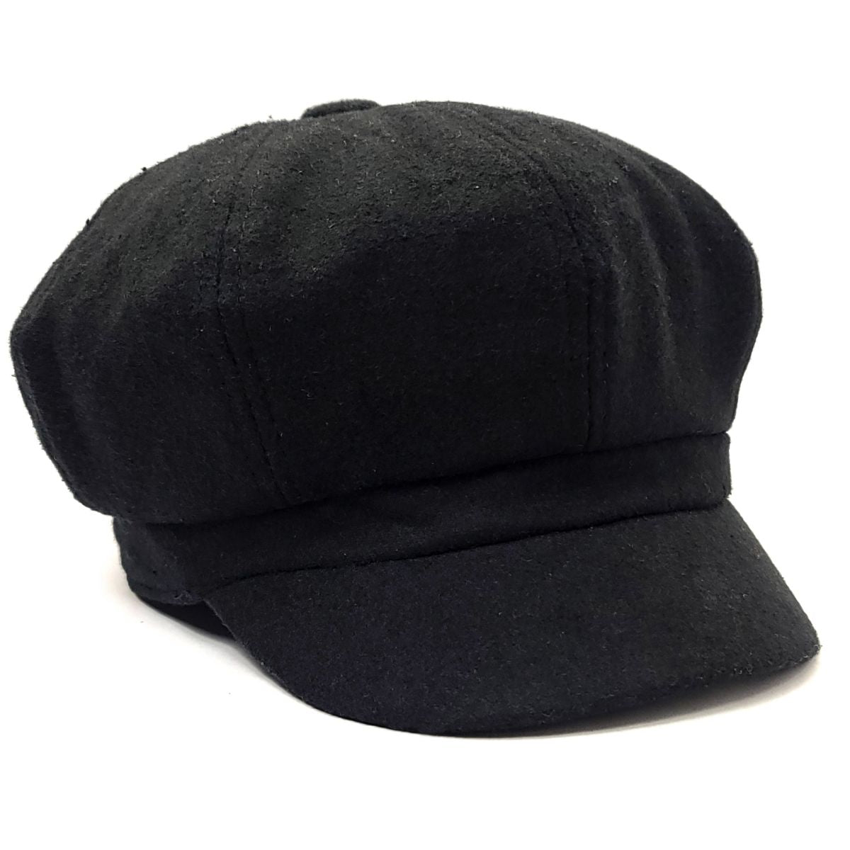 Newsboy Hat - Solid Colour, Black & Light Grey & Grey