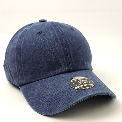 Plain Pigment Washed Cotton Dad Cap - Solid Colours, One Size