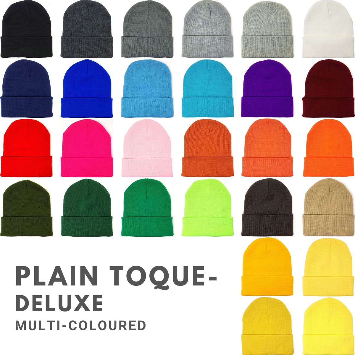 Plain Toque - Deluxe Size with Cuff