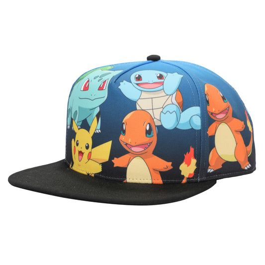 Pokemon Gen 1 Characters Snapback Cap, C8POK