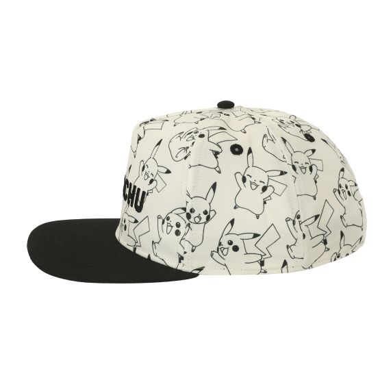 Pokemon - Pikachu AOP Boys Baseball Cap with Flat Brim, CBPOK, Youth