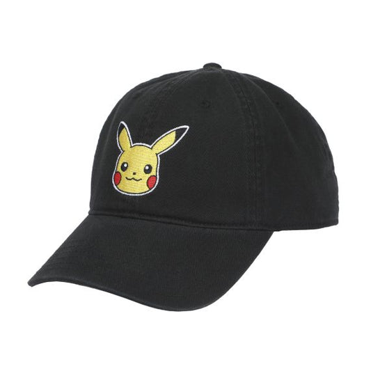 Pokemon Pikachu Black Washed Cotton Twill Dad Cap, R0POK
