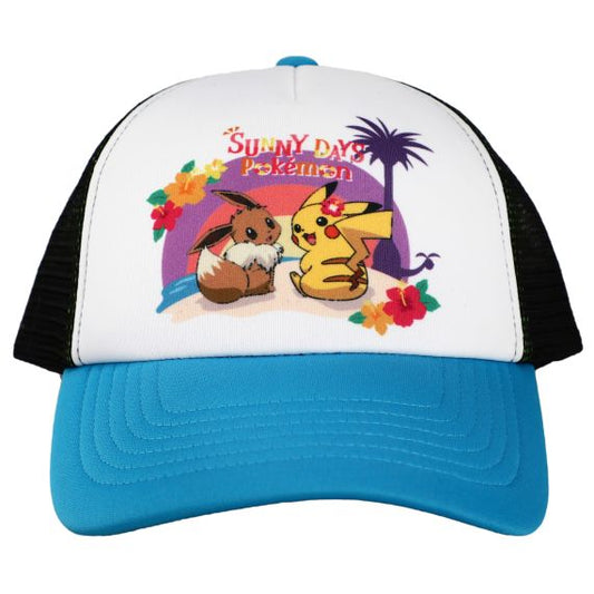 Pokemon - Pikachu Eevee Sunny Days Snapback Trucker Hat, 7EPOK
