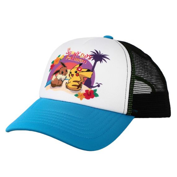 Pokemon - Pikachu Eevee Sunny Days Snapback Trucker Hat, 7EPOK