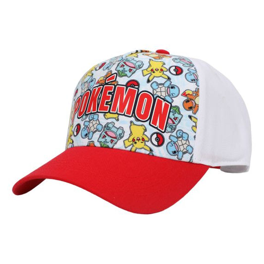 Youth - Pokémon Started Pokemon Red Brim Kids Snapback Hat, 9RPOK