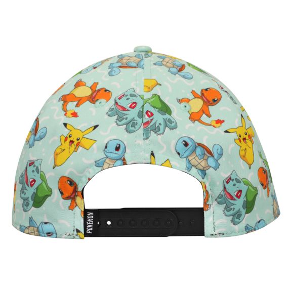 Pokemon Starter Characters Collage Snapback Hat, H6POK