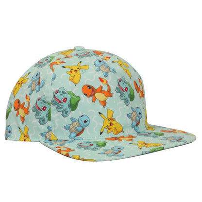 Pokemon Starter Characters Collage Snapback Hat, H6POK