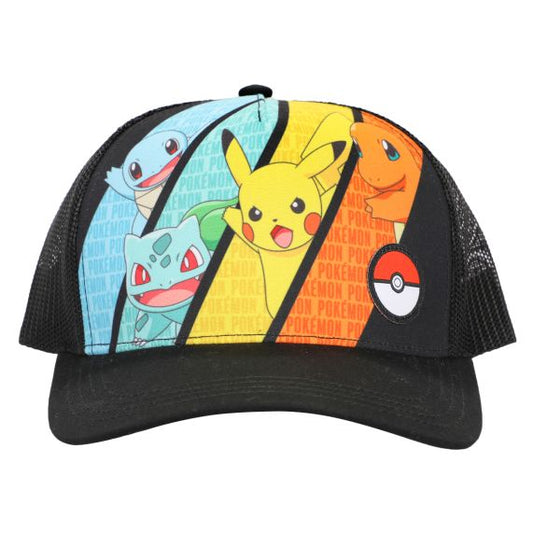 Youth, Pokemon Starter Characters Kids Trucker Hat, N0POK