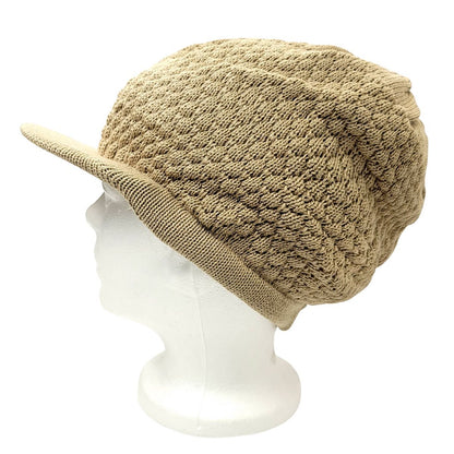 Rasta Knitted Visor Beanie-RV0001, Cotton, OSFA
