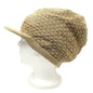 Rasta Knitted Visor Beanie-RV0001, Cotton, OSFA