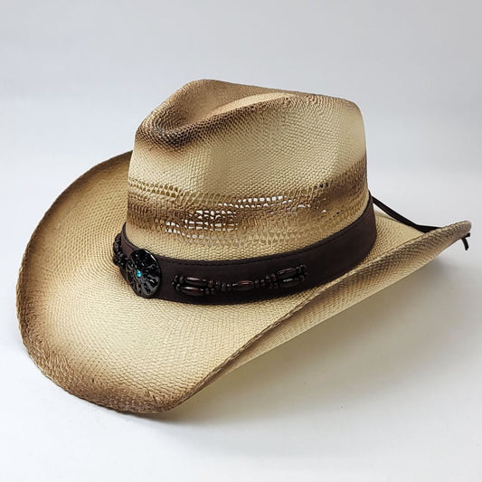Natural Straw Cowboy Hat - ST059NT, Natural