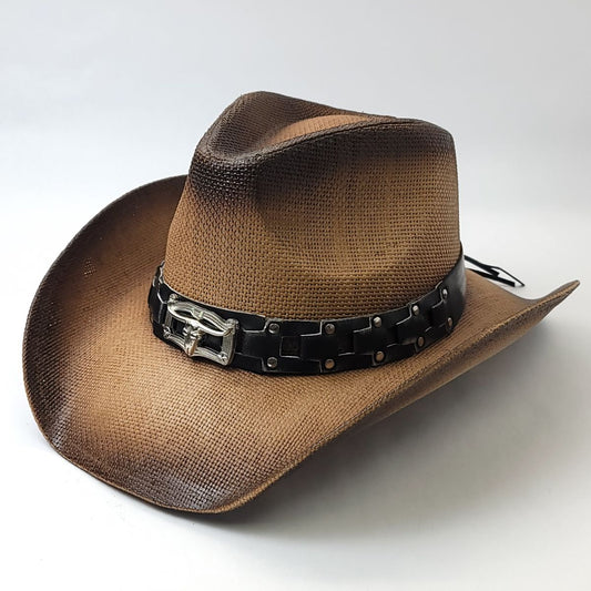 Natural Straw Cowboy Hat - ST144BR, Brown
