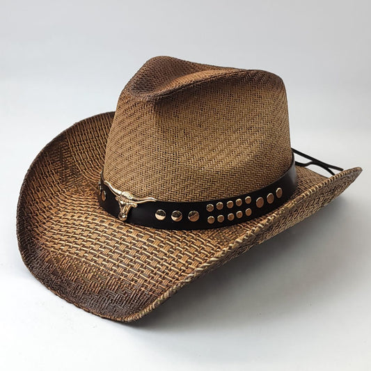 Natural Straw Cowboy Hat - ST168BR, Brown