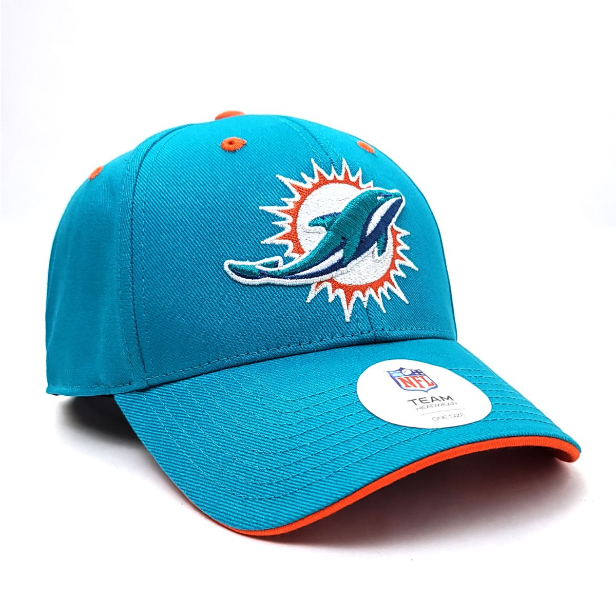 Miami Dolphins Cap - MMAQ Money Maker, Aqua, Velcro Adjustable