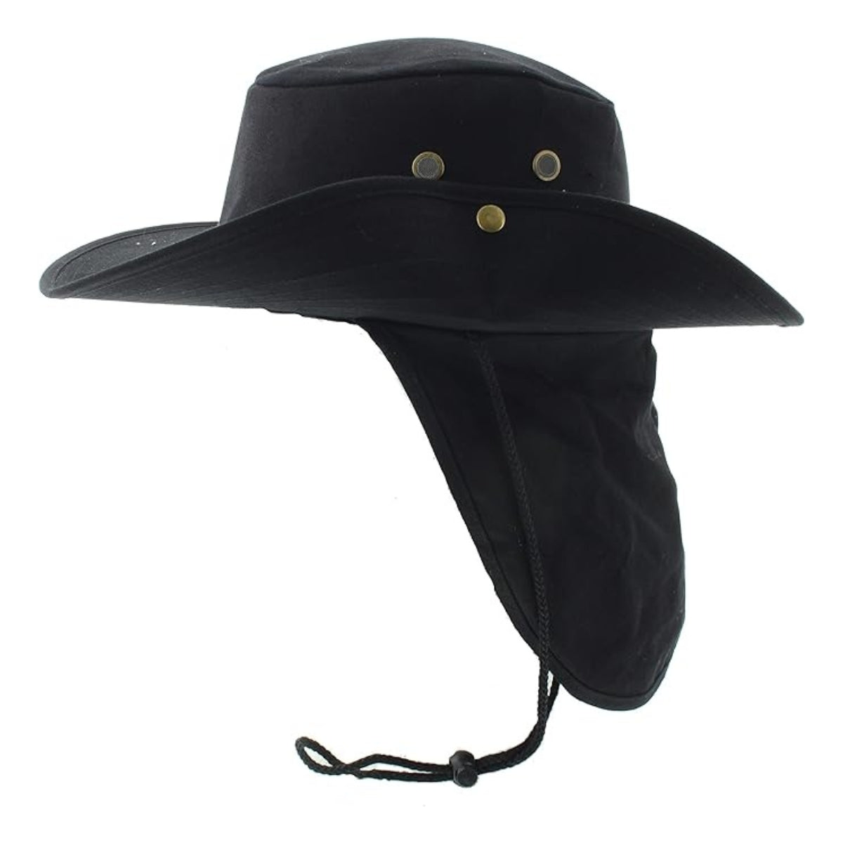 Safari Hat with Neck Cover, Solid, Various Colours & Sizes