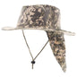 Safari Hat with Neck Cover, Solid, Various Colours & Sizes