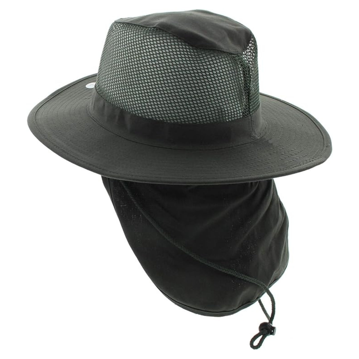 Safari Hat with Neck Cover, Mesh, Various Colours & Sizes