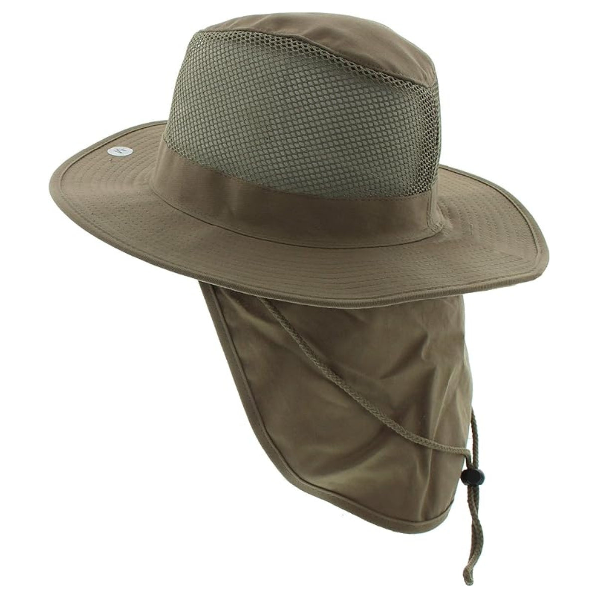 Safari Hat with Neck Cover, Mesh, Various Colours & Sizes