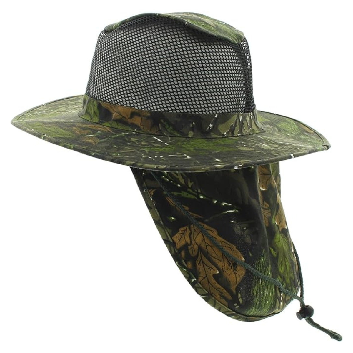 Safari Hat with Neck Cover, Mesh, Various Colours & Sizes