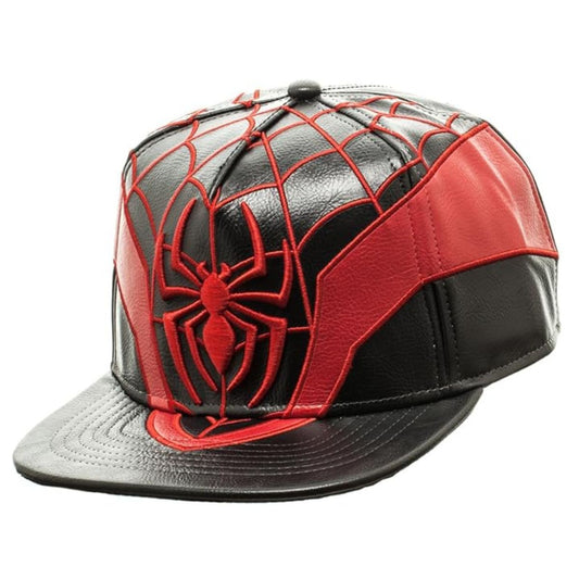 Marvel Spider-Man Suit Up Faux Leather Snapback Cap, SCUSM