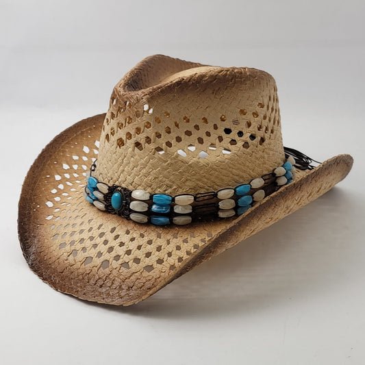 Natural Straw Cowboy Hat - ST065NT, Natural