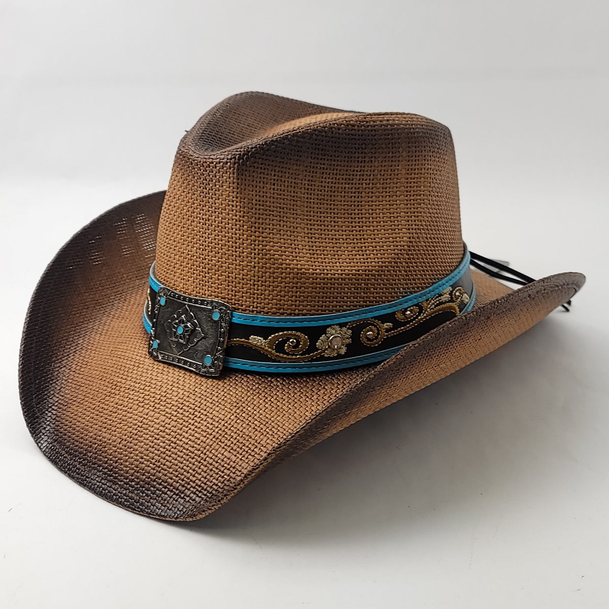 Natural Straw Cowboy Hat - ST119BR, Brown