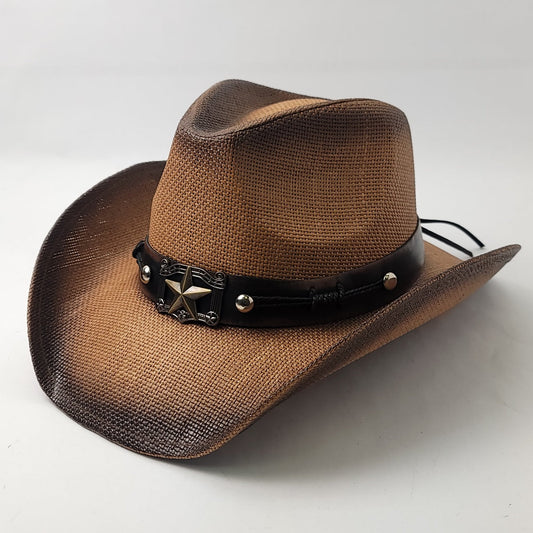 Natural Straw Cowboy Hat - ST116BR, Brown