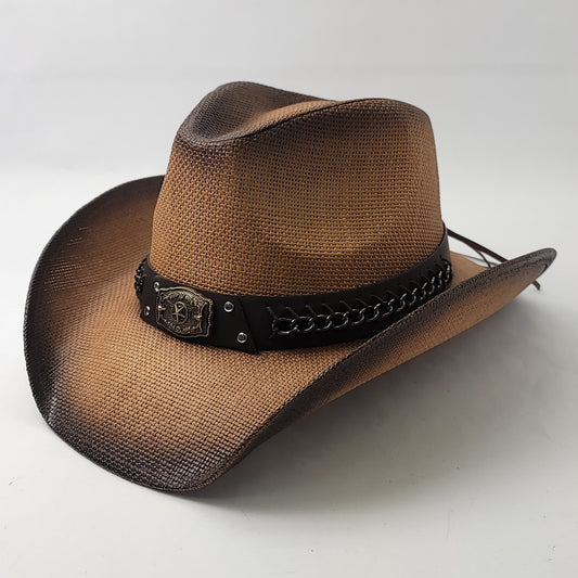 Natural Straw Cowboy Hat - ST103BR, Brown