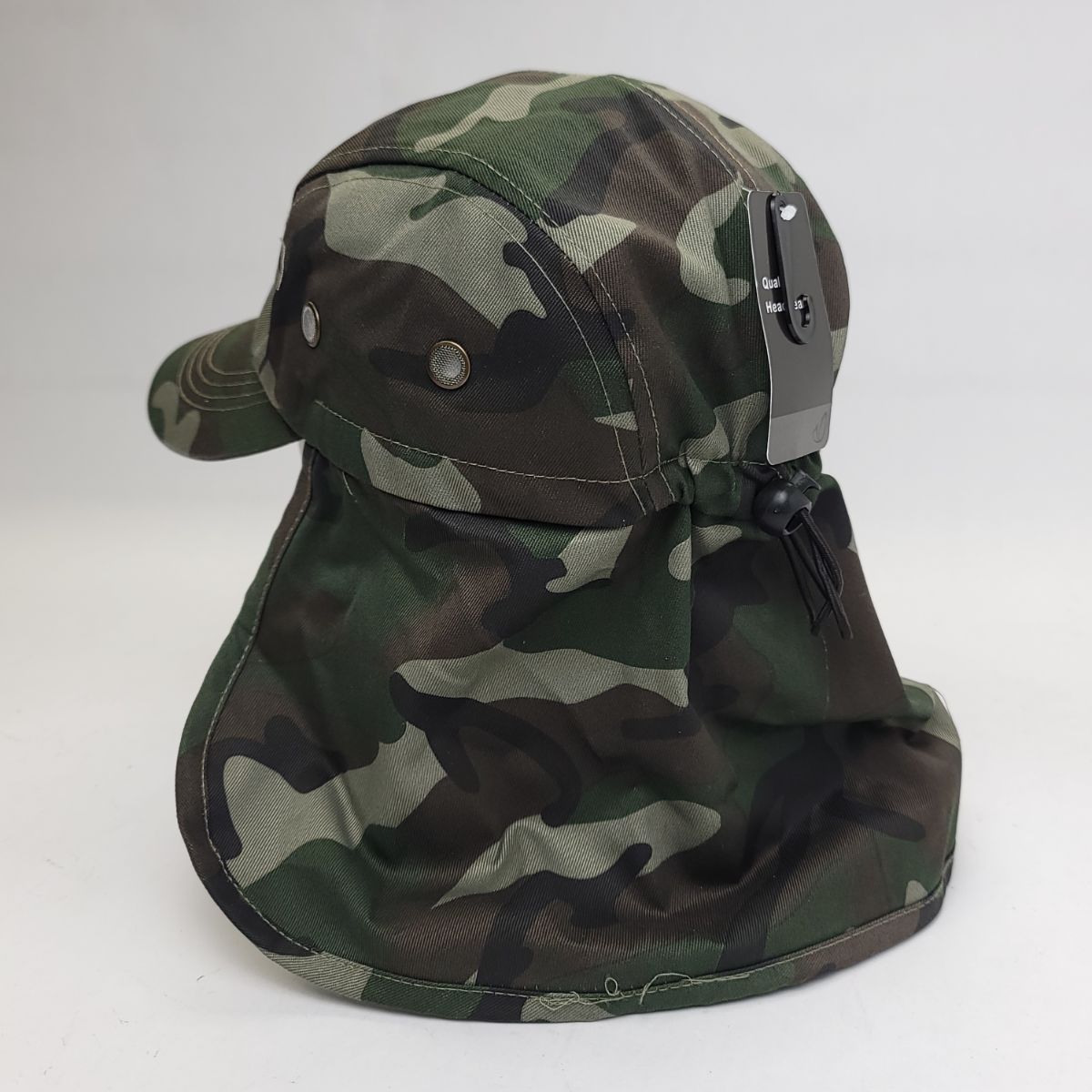 5 Panel Hiking Cap with Neck Cover, Various Colours, Adjustable