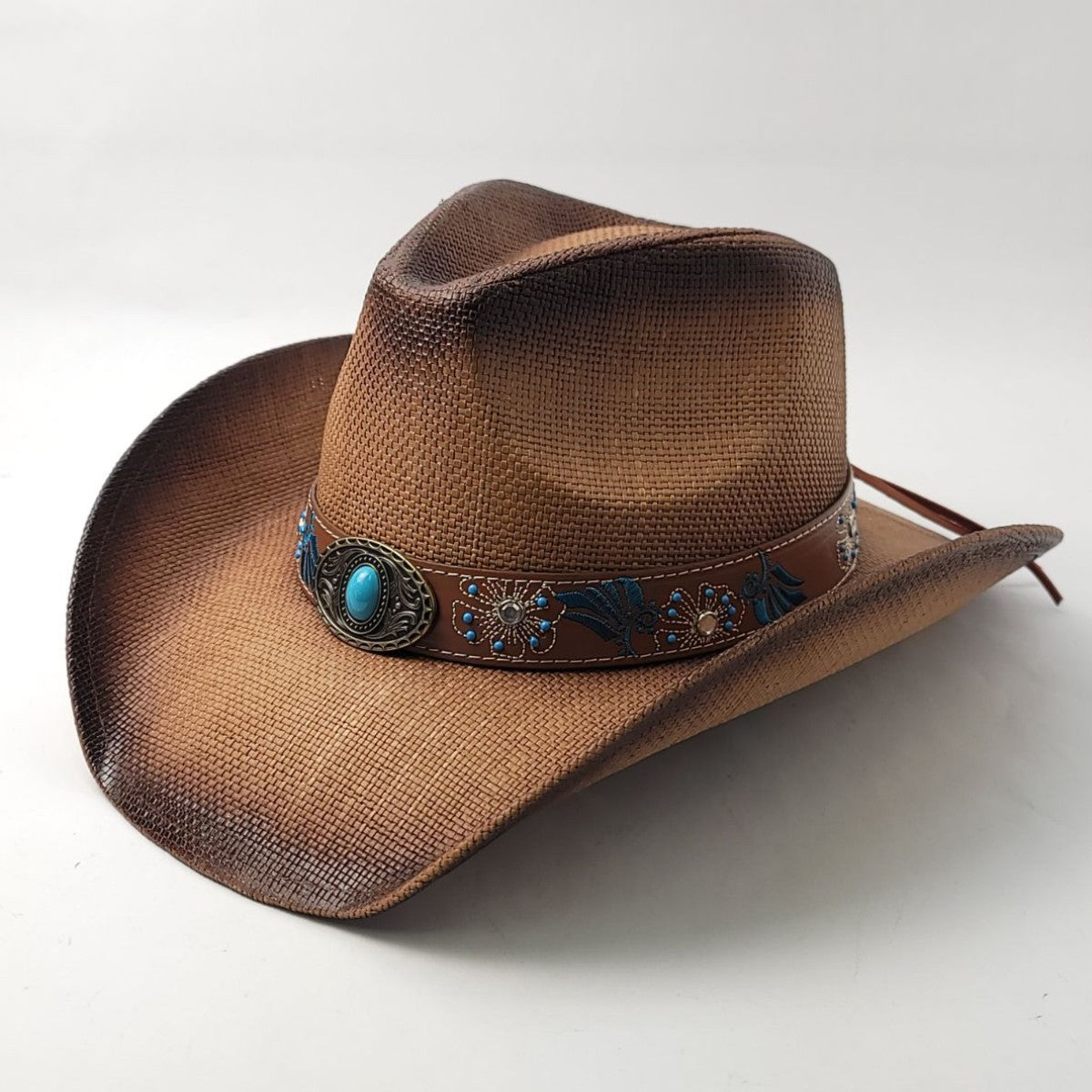 Natural Straw Cowboy Hat - ST133BR, Brown