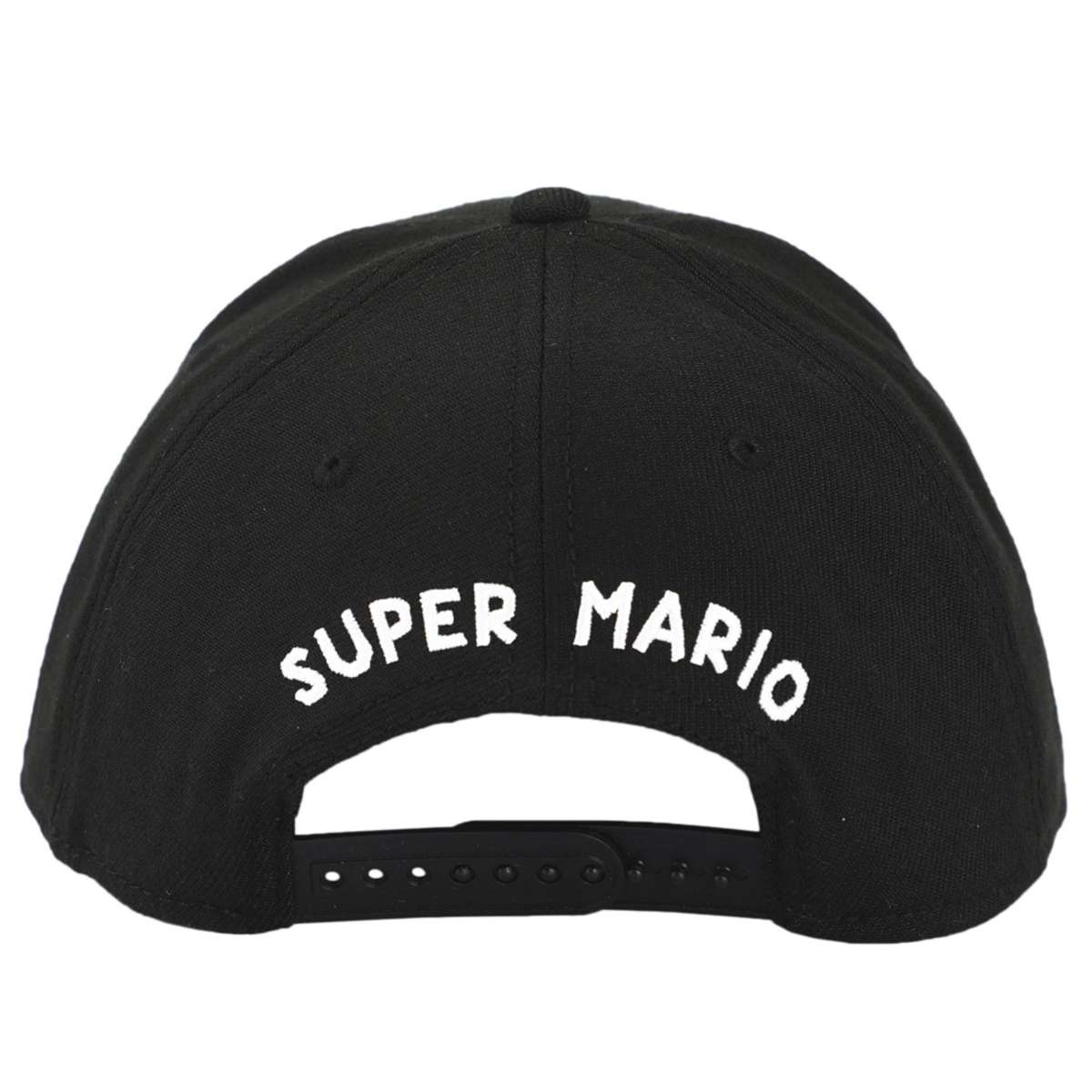 Super Mario Brothers Mario Embroidered Symbol Black Snapback Hat 0RSMB