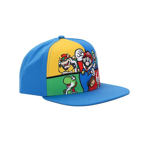 Youth - Super Mario Bros. Character Panels Kids Snapback Hat, G9SMB