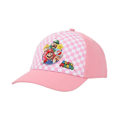 Youth - Super Mario Bros. Group Shot Checkered Kids Snapback Hat, XLSMB