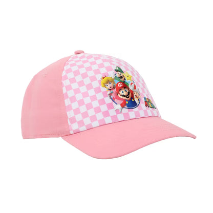 Youth - Super Mario Bros. Group Shot Checkered Kids Snapback Hat, XLSMB