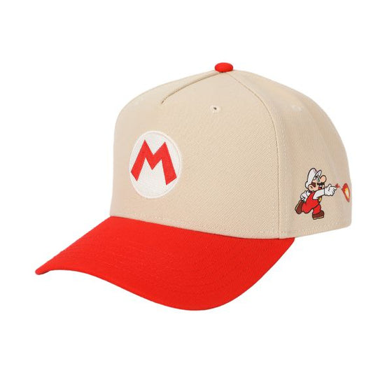 Super Mario - Fire Mario Red & White Retro Snapback Hat, YSSMB