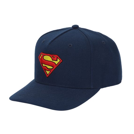 Superman Logo Navy Structured Baseball Cap, FUSPM