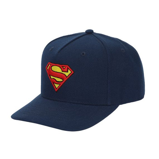 Superman Logo Navy Structured Baseball Cap, FUSPM