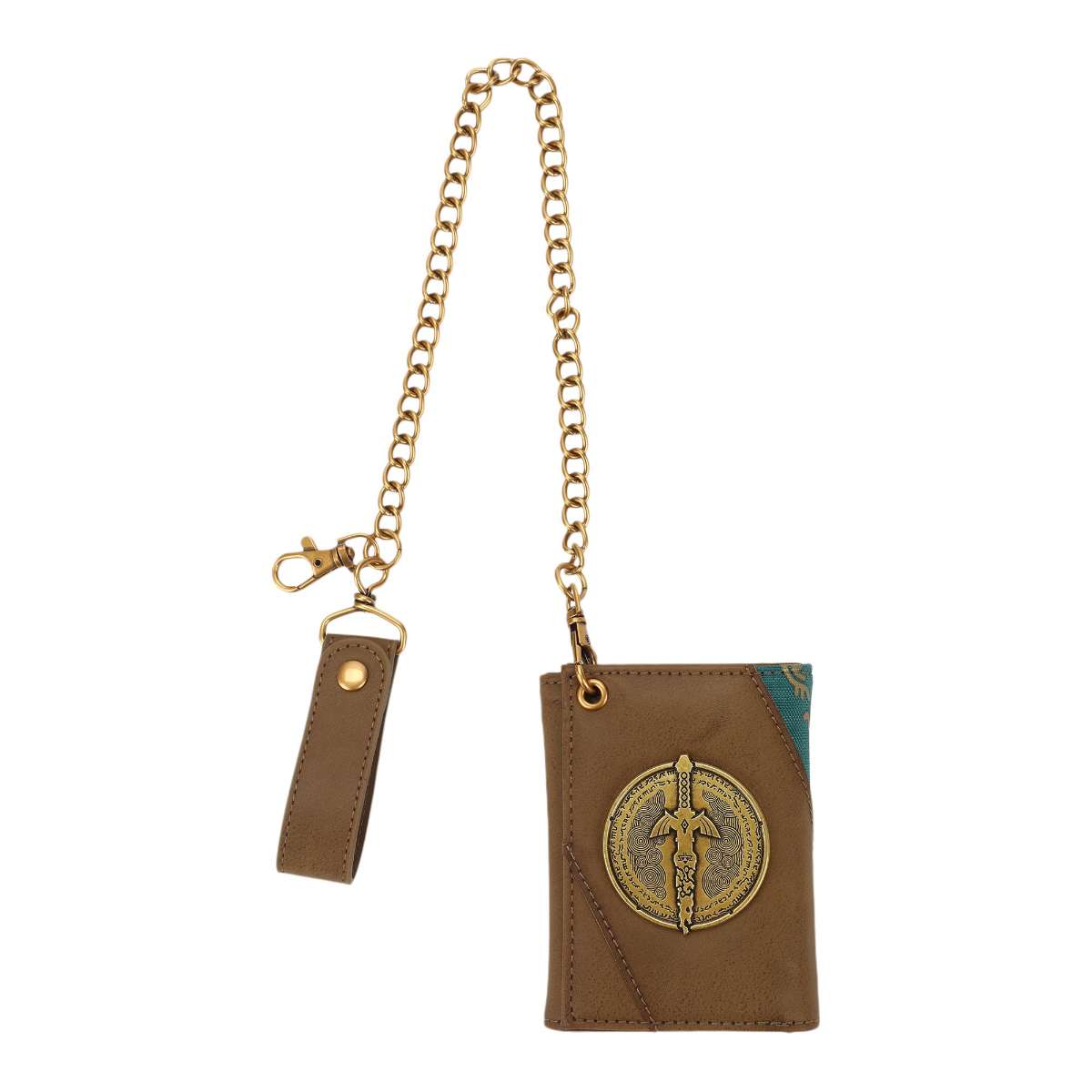 The Legend of Zelda: Tears of the Kingdom Metal Badge Trifold Chain Wallet