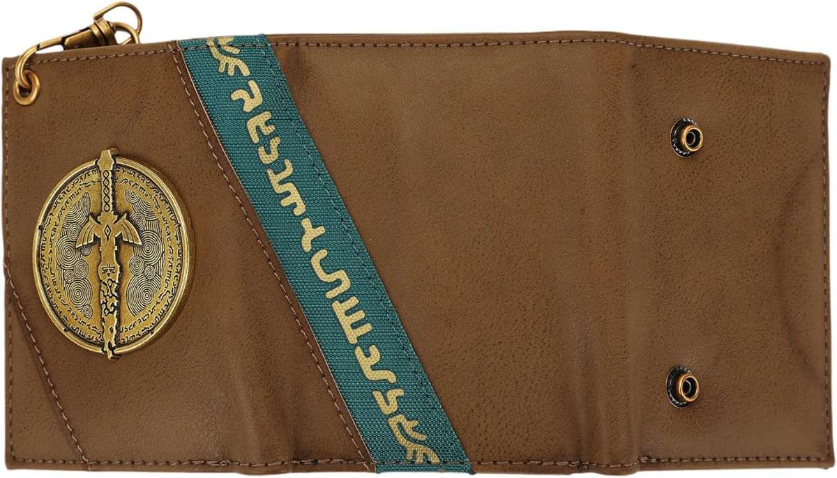 The Legend of Zelda: Tears of the Kingdom Metal Badge Trifold Chain Wallet