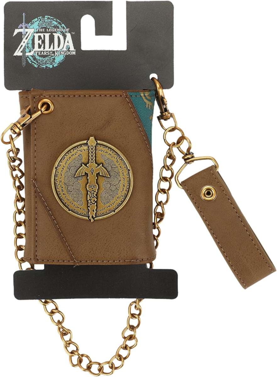 The Legend of Zelda: Tears of the Kingdom Metal Badge Trifold Chain Wallet