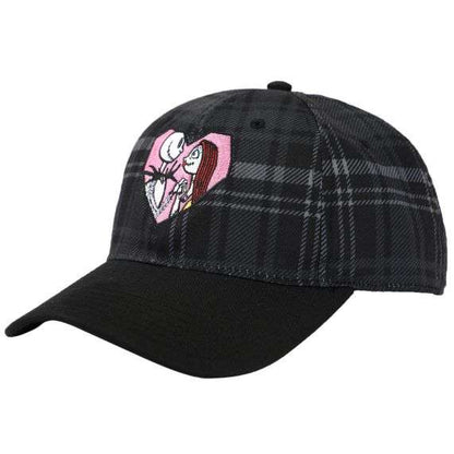 The Nightmare Before Christmas Jack & Sally Plaid Adjustable Hat, 1ONBC