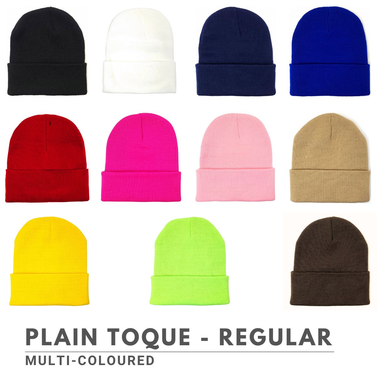 Plain Toque - Regular Size with Cuff