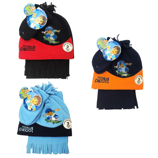 Toddler - Diego 3 pieces set, Winter hat, Mittens & Scarf, Multi-Coloured