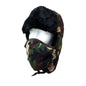 Trapper Hat- Short Fur with Detachable Mask - Multi-Coloured