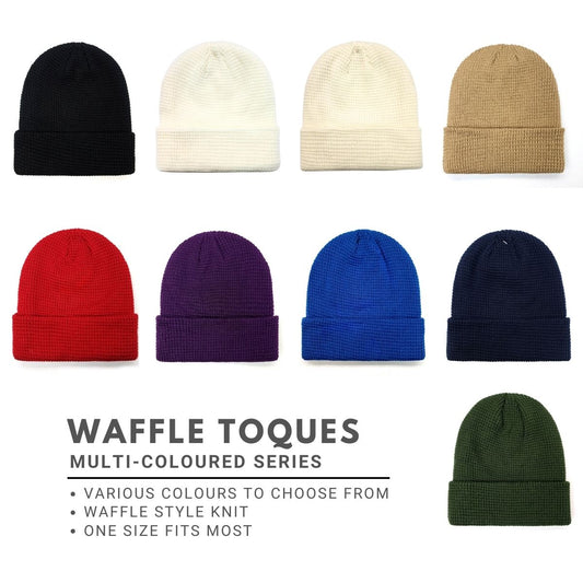 Waffle Toques, Multi-Coloured, B0028